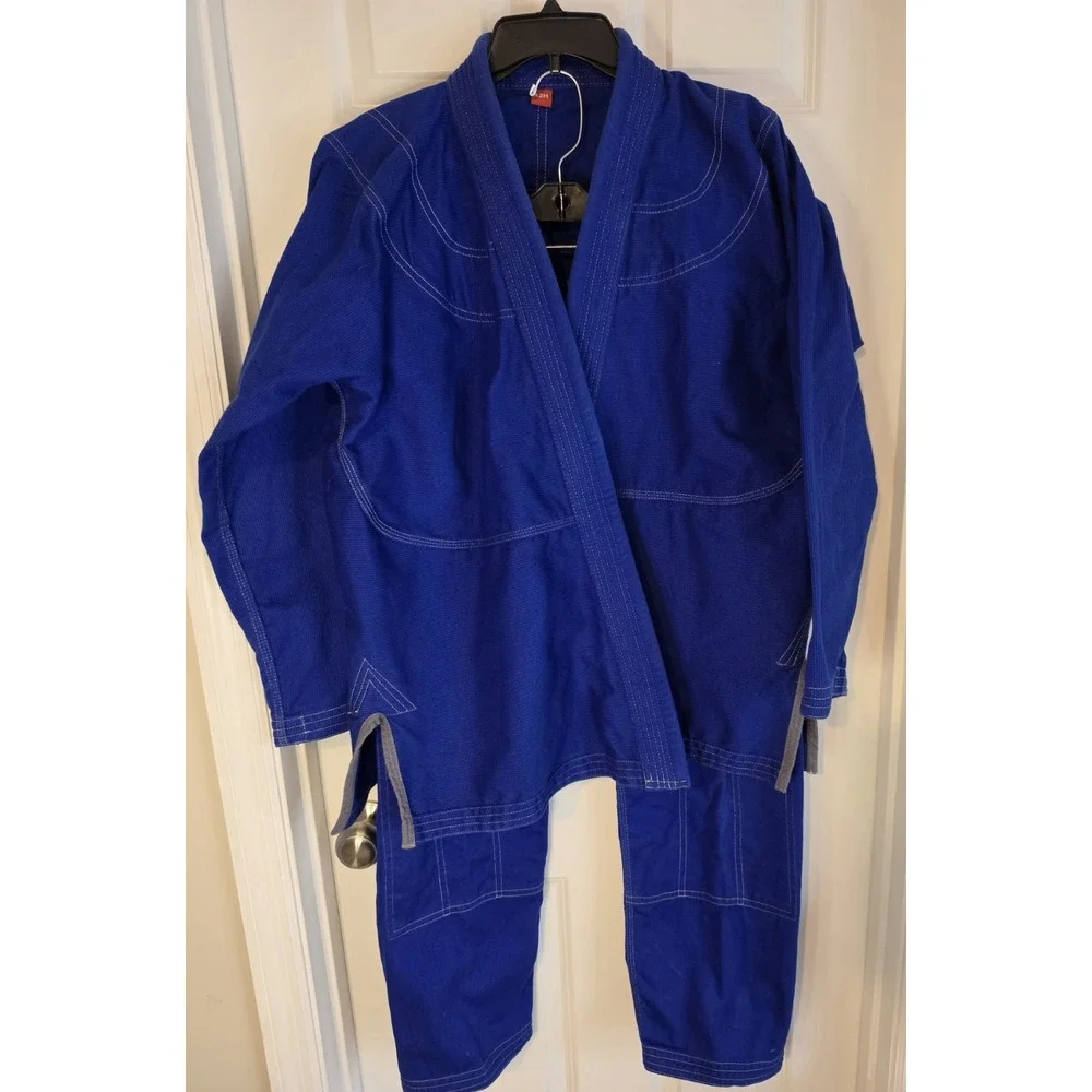 Dark Horse BJJ Jiu Jitsu Gi A2H Blue 100% Cotton Jacket Pants Martial Arts